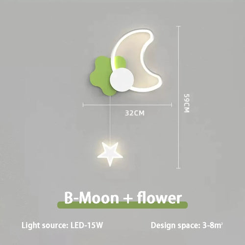 applique murale nuage et lune pour chambre d'enfant - vue 10 sur 22