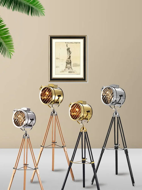 lampe de sol rétro industrielle style navale nordique - vue 3 sur 15