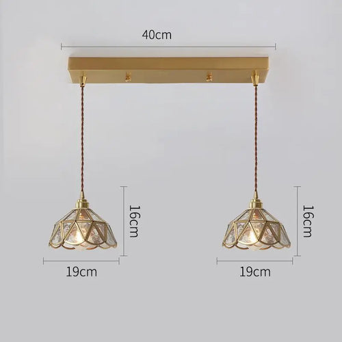 Suspension Nordique LED en Verre et corps doré - vue 21 sur 20