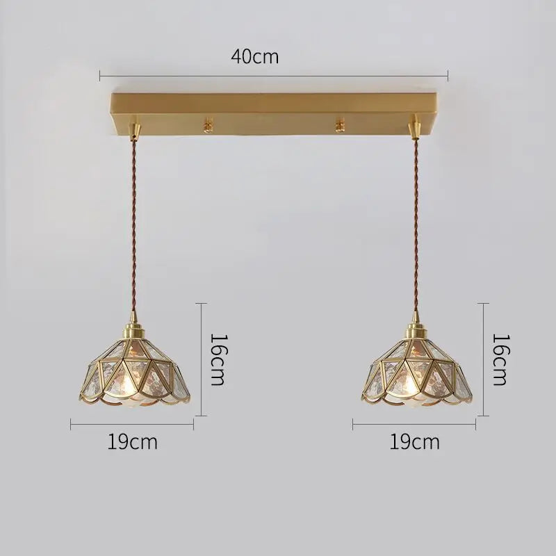 Suspension Nordique LED en Verre et corps doré - vue 20 sur 20