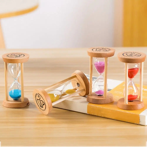 sablier en bois portable rond pour enfants en cinq couleurs - vue 2 sur 11