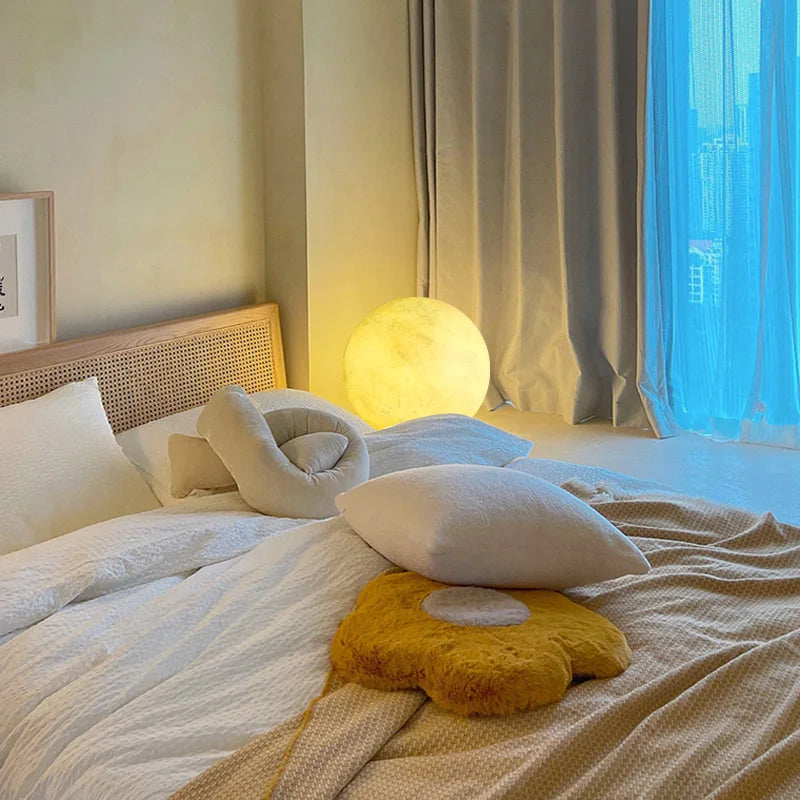 lampe de sol en forme de lune pour décoration intérieure esthétique - vue 4 sur 10