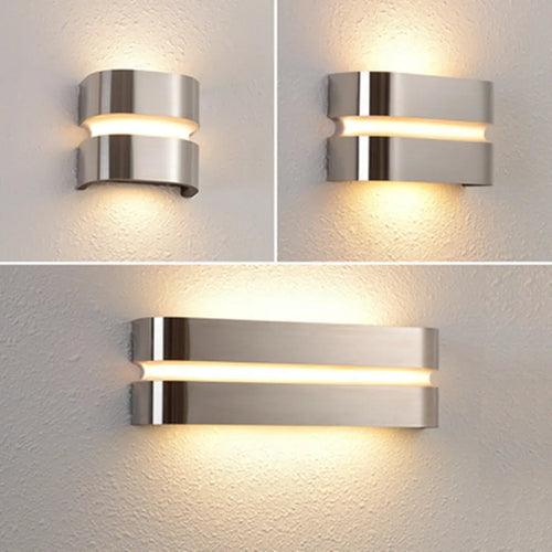 applique murale led moderne en acier inoxydable étanche pour extérieur - vue 2 sur 9