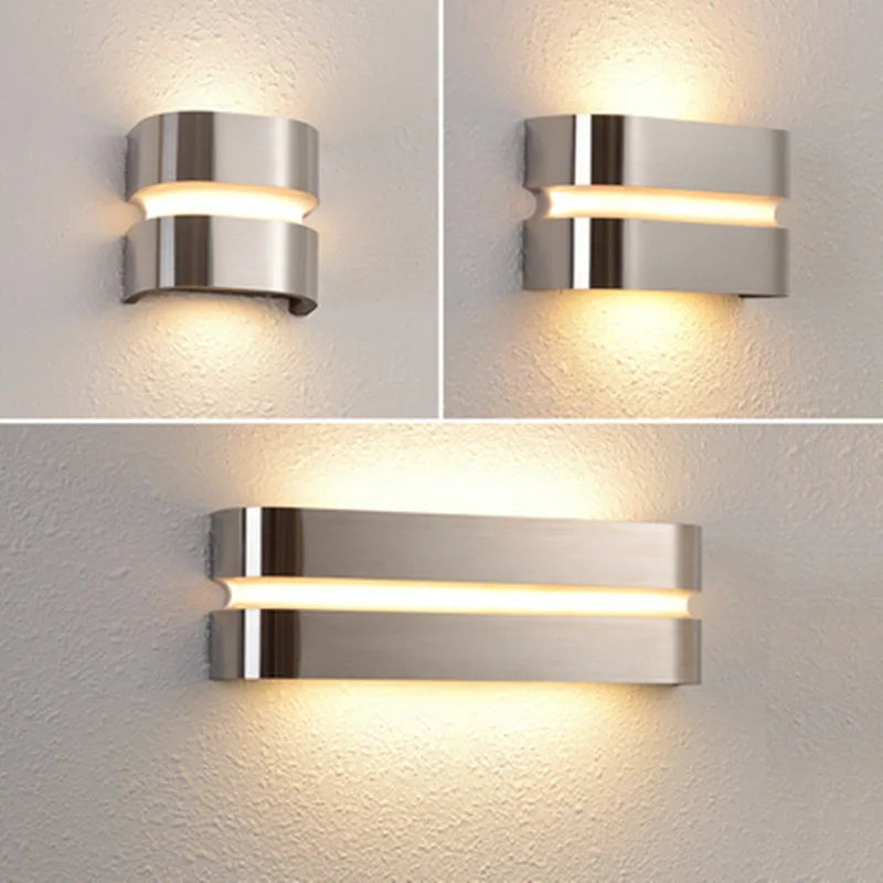 applique murale led moderne en acier inoxydable étanche pour extérieur - vue 1 sur 9