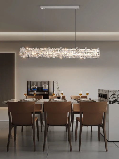 lustre en cristal design pour espace moderne et élégant - vue 3 sur 8