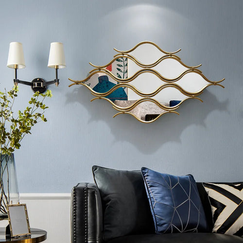 décoration murale moderne en fer forgé créative et luxueuse - vue 2 sur 6