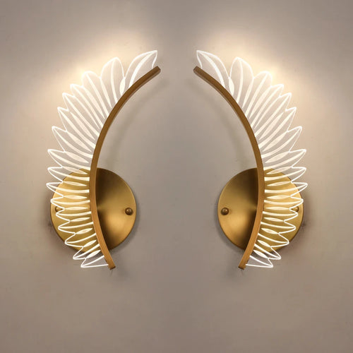 applique murale aile nordique art moderne luxe porche lumière - vue 4 sur 9