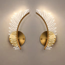 applique murale nordique art moderne plume luxe décor aile