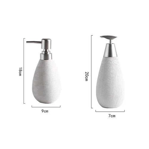 bouteille céramique désinfectant mains lotion savon décoration salle de bain - vue 7 sur 11
