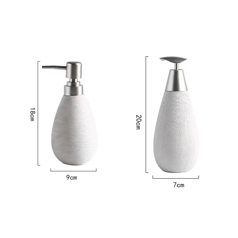 bouteille céramique désinfectant mains lotion savon décoration salle de bain - vue 6 sur 11