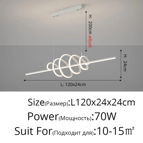 lustre moderne en led pour un éclairage élégant intérieur - vue 18 sur 18
