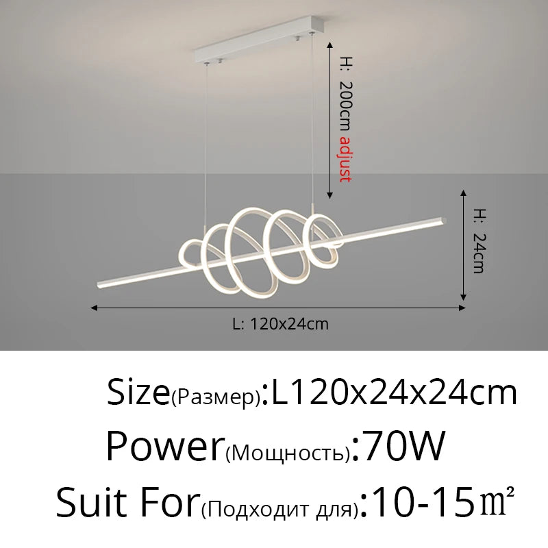 lustre moderne en led pour un éclairage élégant intérieur - vue 18 sur 18