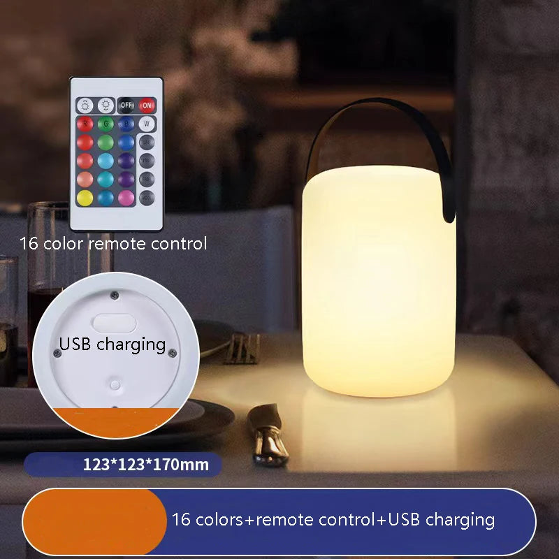 lampe de table extérieure sans fil avec télécommande intelligente