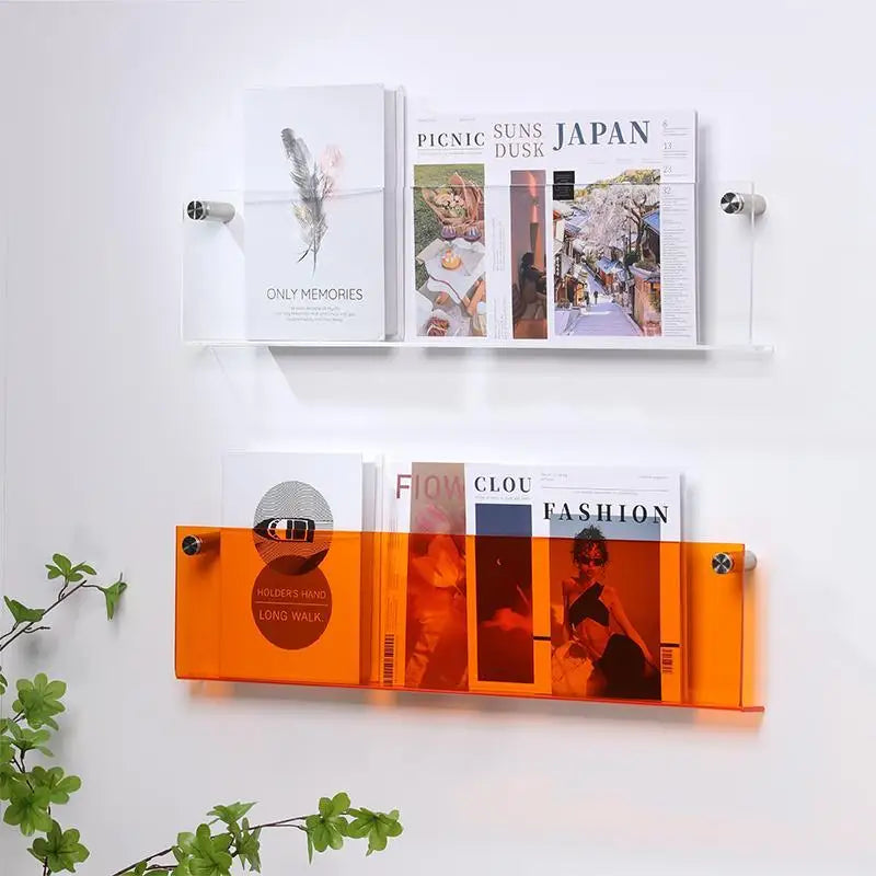 porte-brochures mural en acrylique pour magazines et littérature - vue 7 sur 40