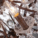 lustre vintage en cristal style cage à oiseaux éclairage led rétro