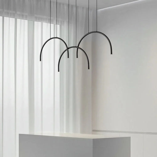 suspension modernes en laiton doré 2/4/6 led hauteur réglable - vue 6 sur 7