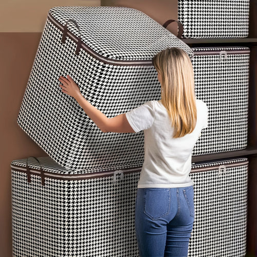 sac de rangement pliant grande capacité pour vêtements avec poignée - vue 2 sur 10