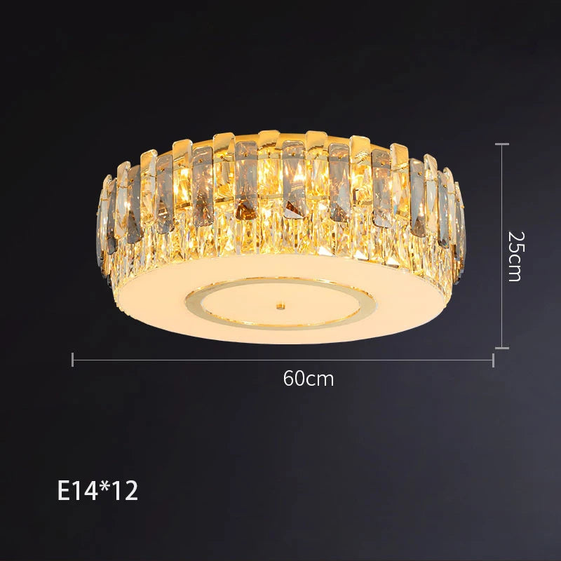 plafonnier led en verre cristal intensité réglable décoration moderne