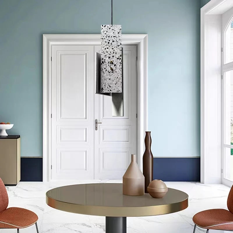 suspension art déco terrazzo réglable pour intérieur élégant - vue 4 sur 9