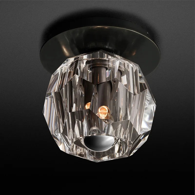 plafonnier nordique en cristal pour décoration intérieure élégante - vue 10 sur 12