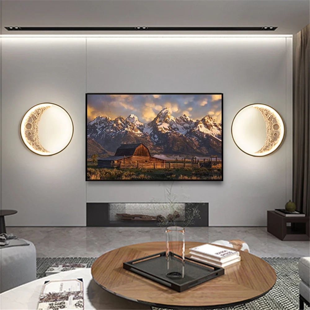 applique murale led ronde post-moderne design pour décoration intérieure - vue 10 sur 10
