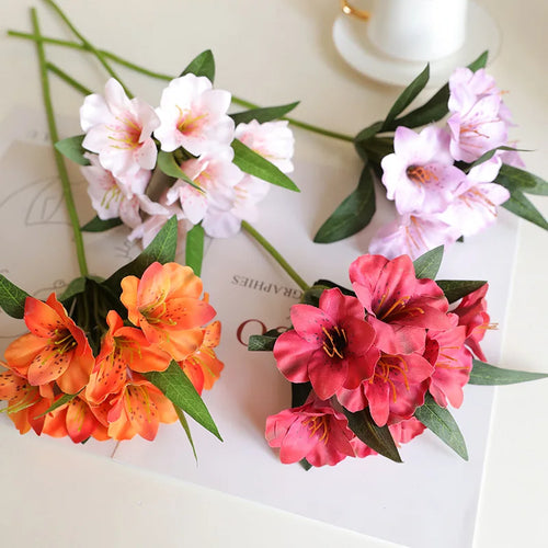 fleur artificielle trompette bouquet décoratif pour mariage et maison - vue 4 sur 12
