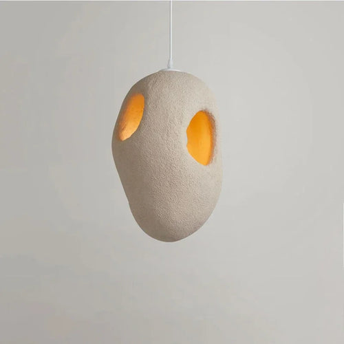 suspension wabi sabi style japonais en résine artisanale - vue 3 sur 9