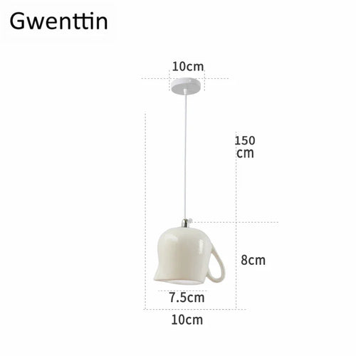 suspension en céramique moderne en forme de théière décorative - vue 18 sur 18