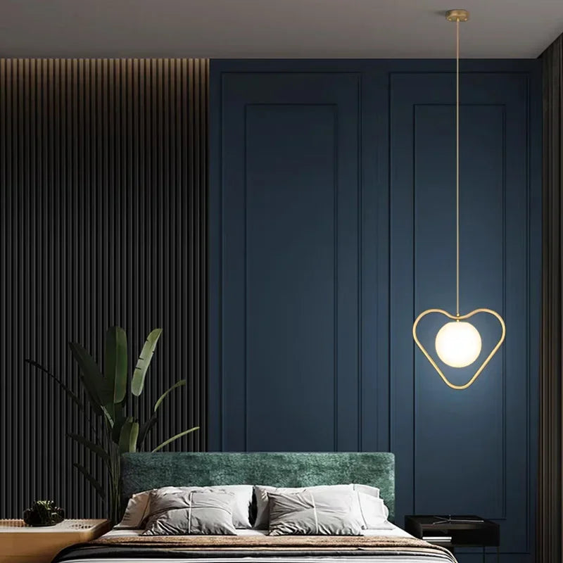 lustre led moderne minimaliste en verre pour hôtel - vue 6 sur 14