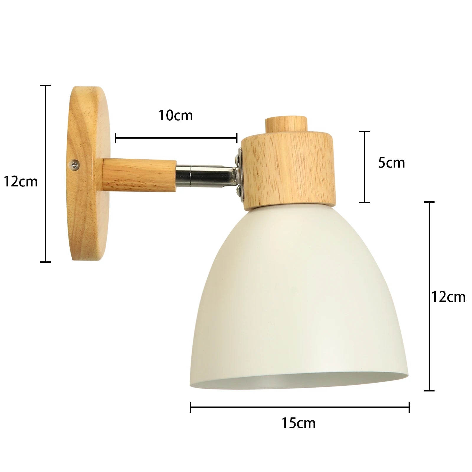 applique murale led en bois style nordique moderne - vue 22 sur 23