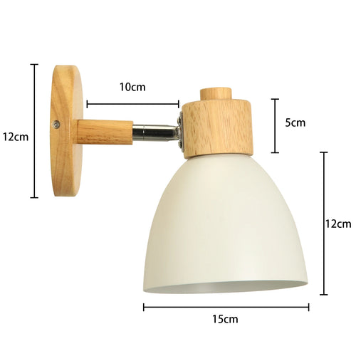 applique murale led en bois style nordique moderne - vue 22 sur 23