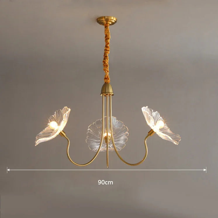 lustre moderne léger au design floral simple et créatif