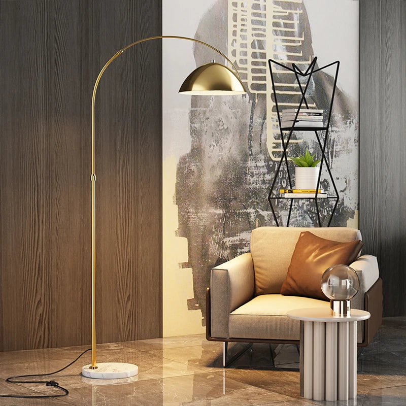 lampadaire led de luxe en marbre de styliste italien - vue 3 sur 8
