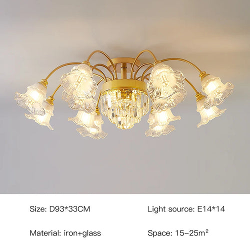 lustre rétro en cristal pour décoration intérieure élégante - vue 14 sur 18