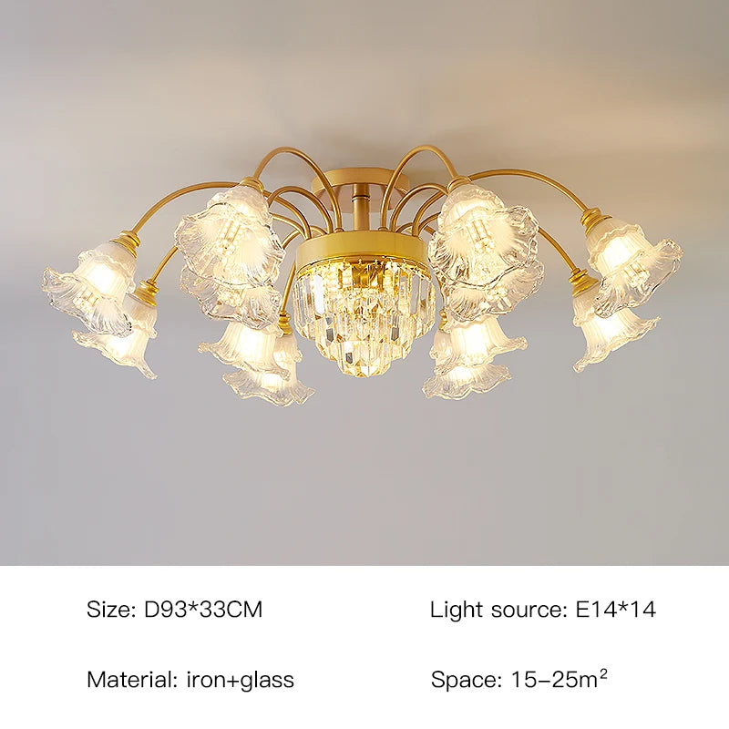 lustre rétro en cristal pour décoration intérieure élégante - vue 14 sur 18