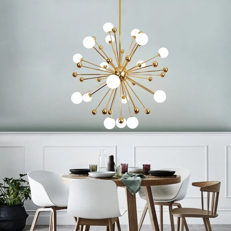 suspension pissenlit en verre pour décoration intérieure moderne - vue 3 sur 8
