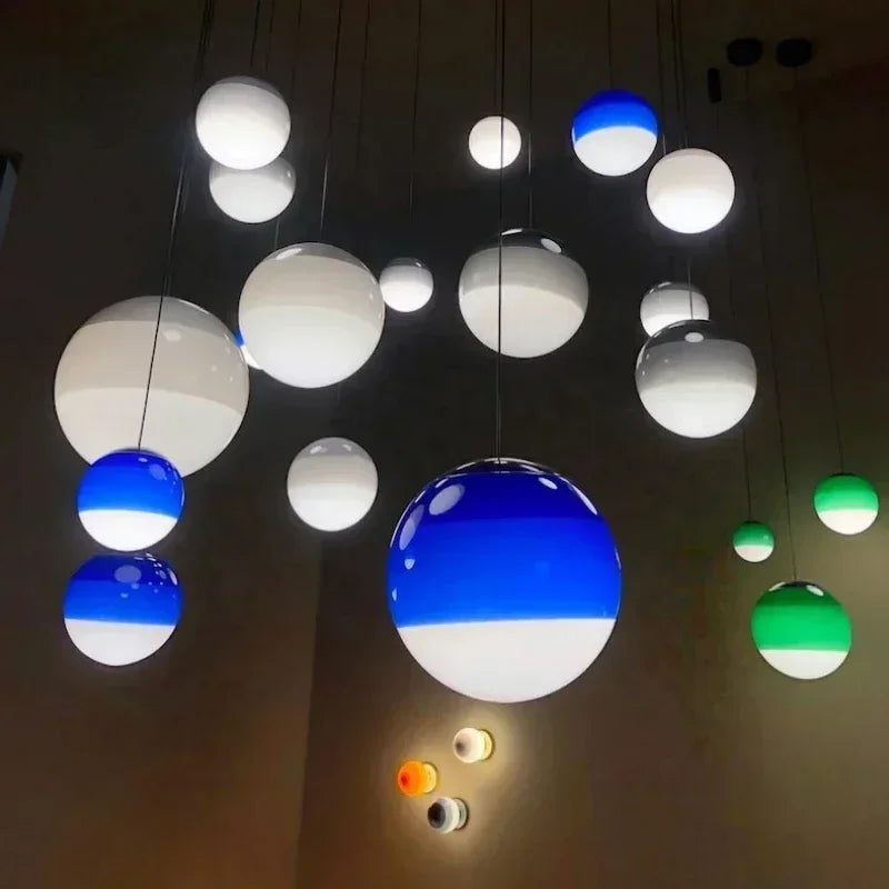 suspension moderne en verre pour décoration lumineuse élégante - vue 6 sur 12