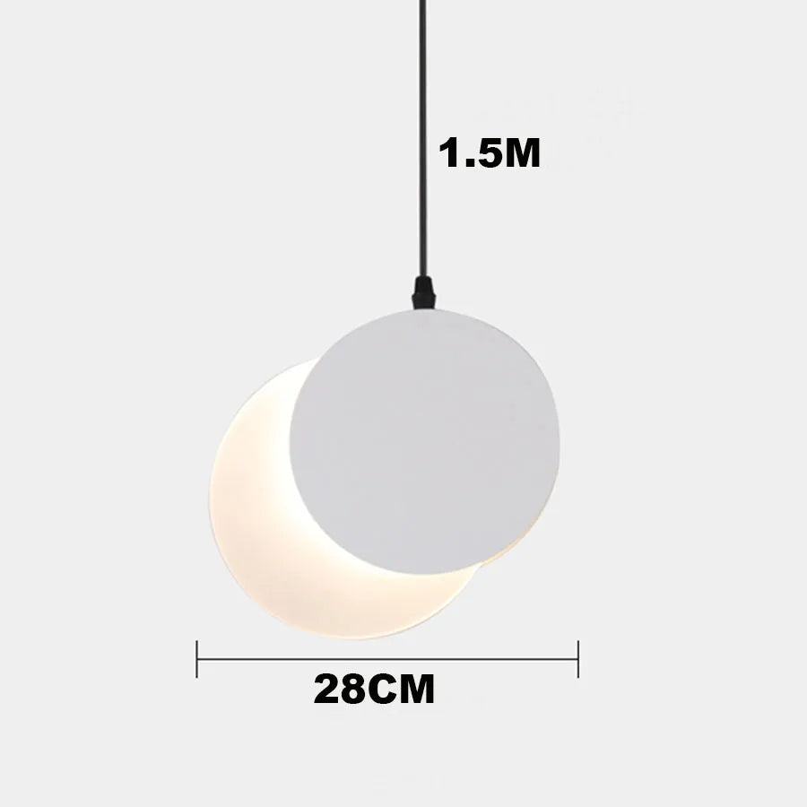 suspension moderne lumière décorative design lune intérieur - vue 8 sur 10