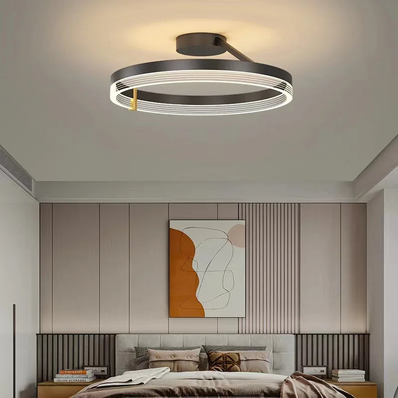 lustre led moderne pour décoration intérieure luminaire plafond - vue 4 sur 12