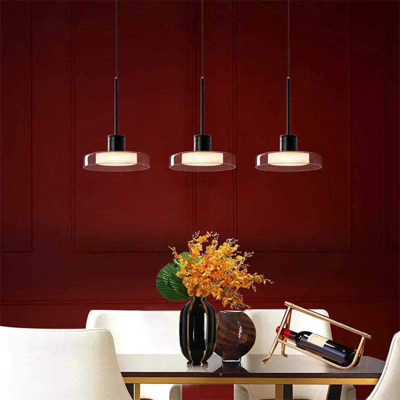 Italy Design Glass Small Chandelier for Bedroom Living Dining Room Led Pandant Light Home Decor Fixture Hanging lamp - vue 4 sur 8