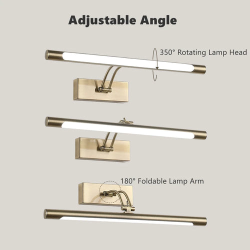applique murale led éclairage réglable pour miroir et maquillage - vue 5 sur 10