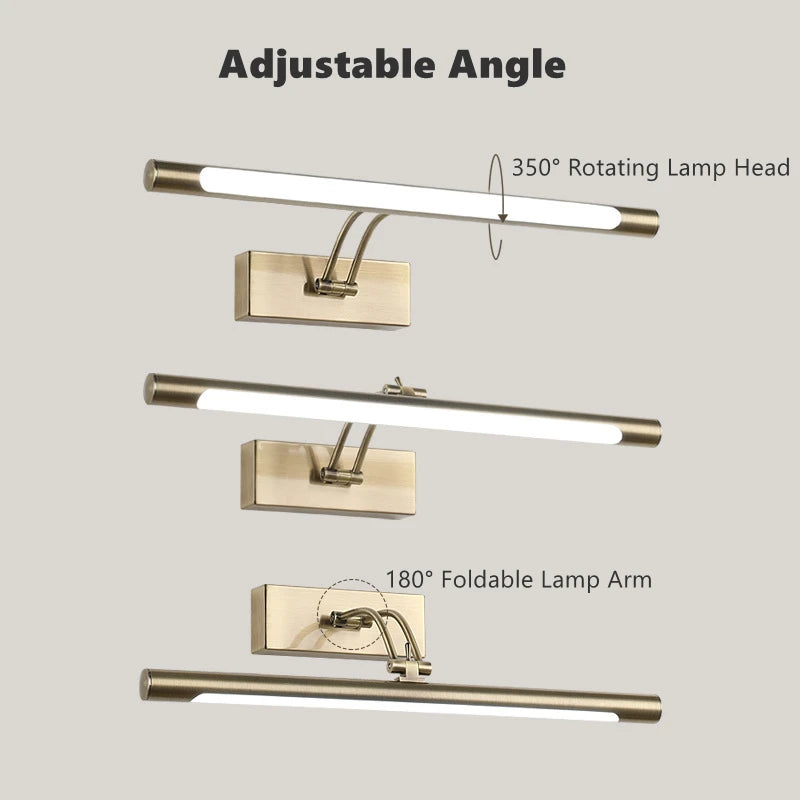 applique murale led éclairage réglable pour miroir et maquillage - vue 5 sur 10