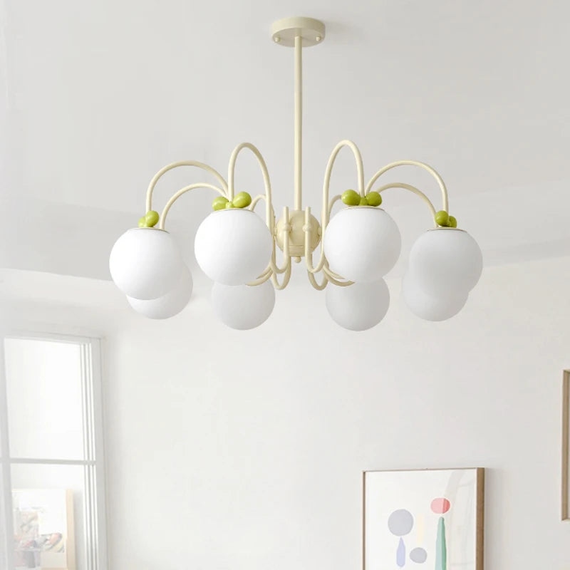lustre en verre de style français idéal pour hôtel - vue 3 sur 11