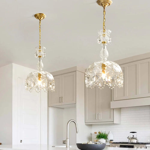 lustre rétro en cristal pour décoration intérieure élégante - vue 2 sur 7