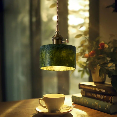 suspension en jade naturel style rétro français pour intérieur élégant - vue 2 sur 7
