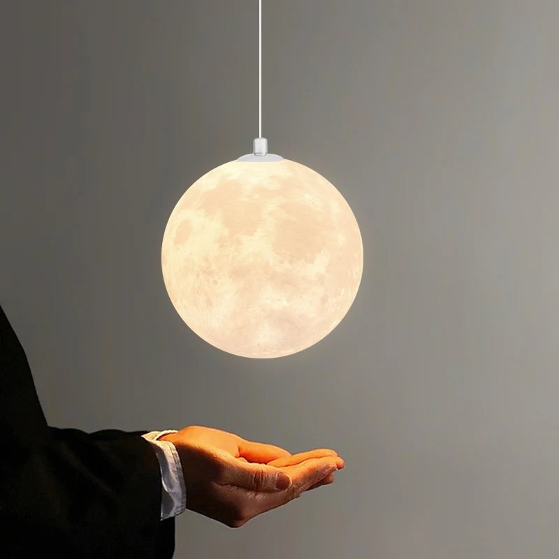 lustre nordique 3d imprimé lune pour enfants personnalisé - vue 4 sur 11