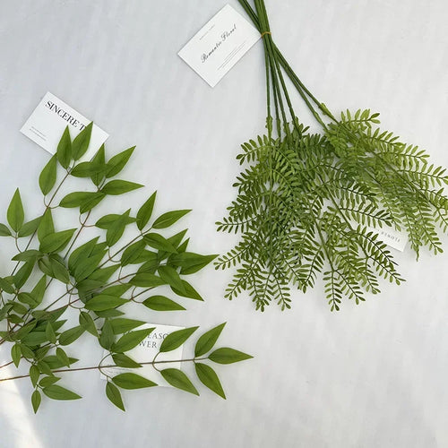 bouquet de feuilles de bambou artificielles pour décoration florale - vue 4 sur 7