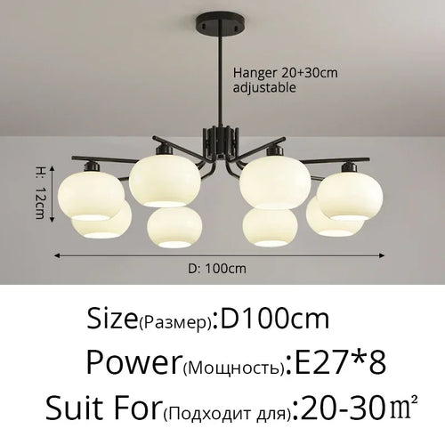 suspension nordique simple style moderne éclairage décoration intérieure - vue 17 sur 19