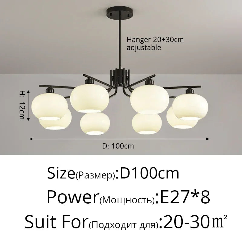 suspension nordique simple style moderne éclairage décoration intérieure - vue 16 sur 19
