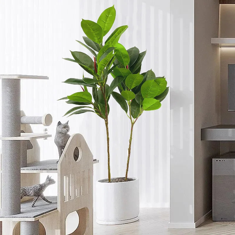 plantes artificielles ficus en plastique pour décoration intérieure et extérieure - vue 3 sur 10